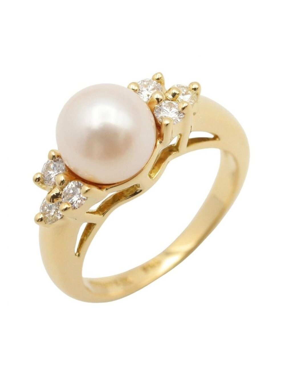 Tiffany & Co Ring Pearl Diamond 18k